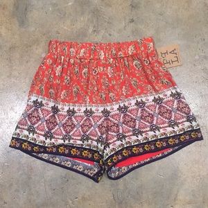 PPLA Red Bandana Print Shorts